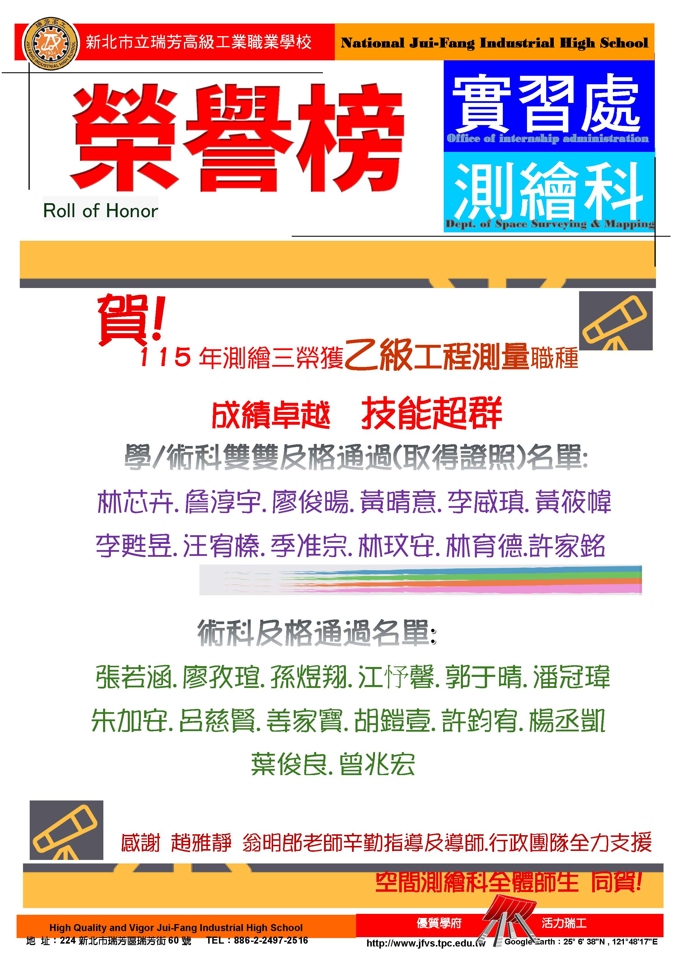 乙工程測量榜單