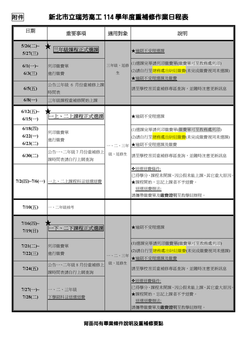 日程